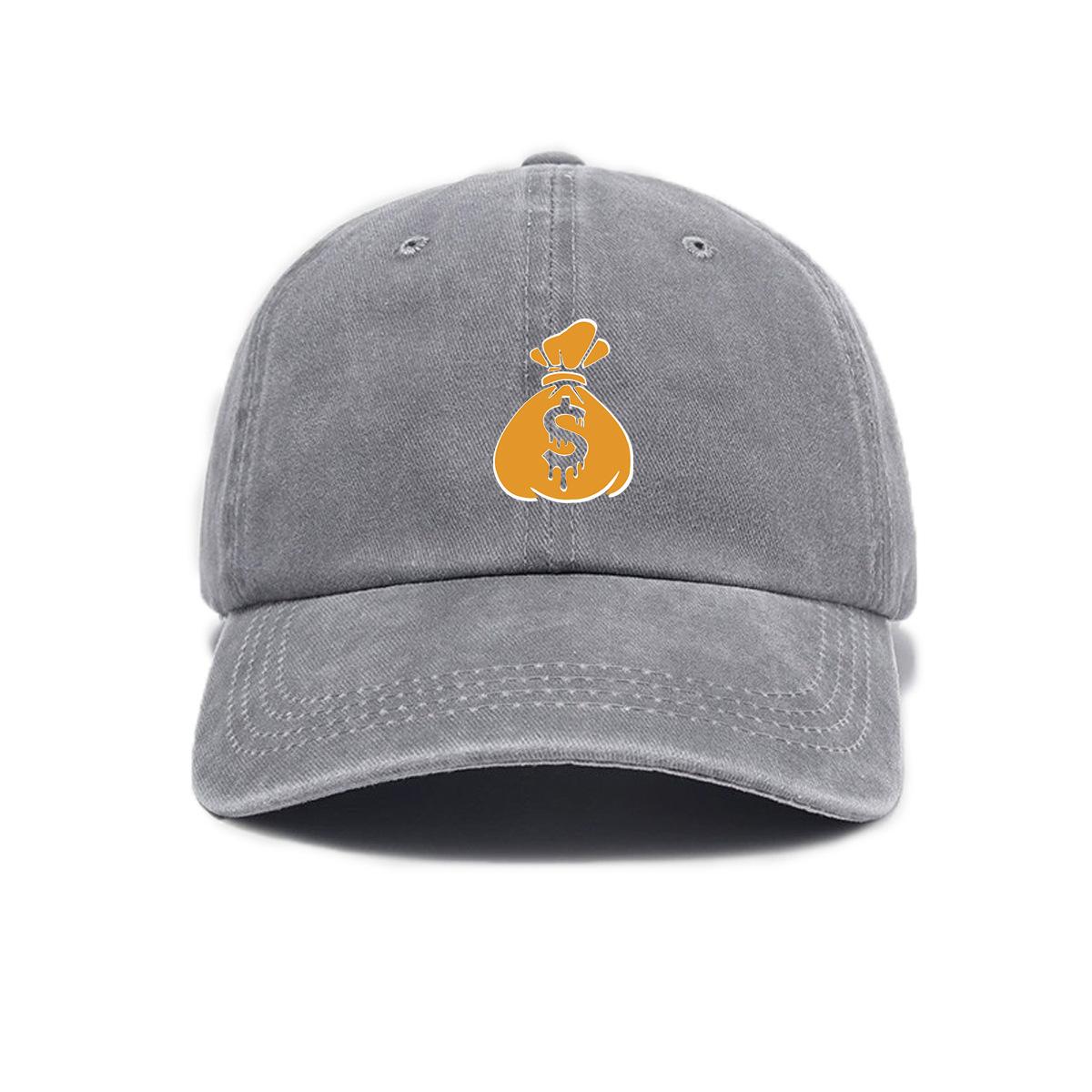 Classic Baseball Cap Unisex Adjustable Cotton Outdoor Travel Casual Hat серый