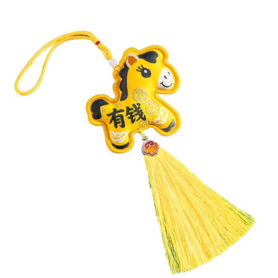 2026 Chinese New Hanging Pendant Zodiac Animal Year Horse Lucky Feng Shui Charm with Tassel/Bell