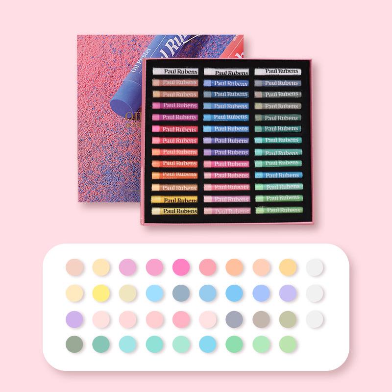 Rubens Washable Oil Pastels for Children: Soft Crayons in 24, 36 Heavy, and 48 Macaron Colors
