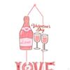 Valentine's Day Door Banner Valentines Decoration, Wall Decor Love Garland Hanging Porch Sign