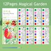 Portable Watercolor Painting Book 12 Sheets Coloring Book With Paint Brush Gouache Book Kids Graffiti Picture Drawing Toys