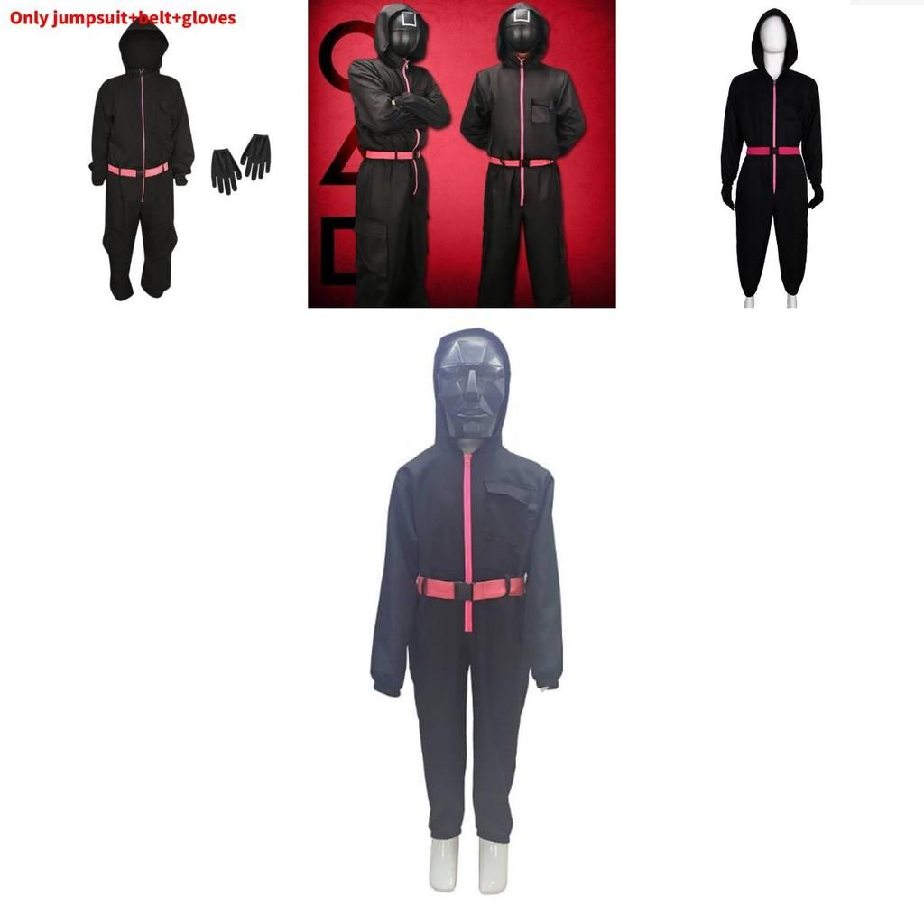 Squid Game Popular Movie Halloween Costume For Kids With Cotton Blend Fabric Cosplay Suit