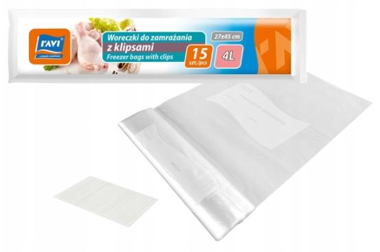 Freezer bags with clip 4l 15pcs