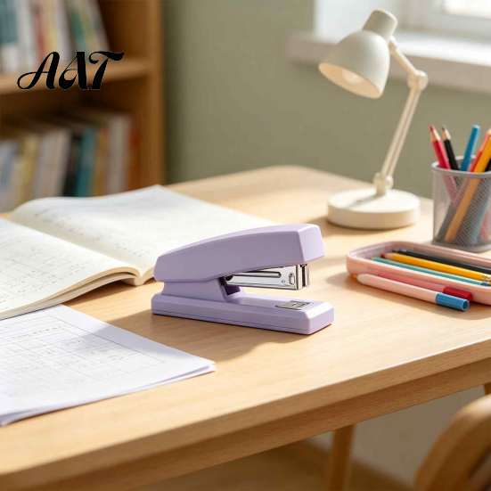 Desktop Stapling Tool for Documents Mini Stapler, with Ergonomic Curved Design, Handheld Morandi Color Office Supplies Paper Organization School Home
