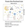 New Cartoon Baby Elephant Balloon Rainbow Wall Stickers Children's Room Living Room Bedroom Background Decorative Wall Paper