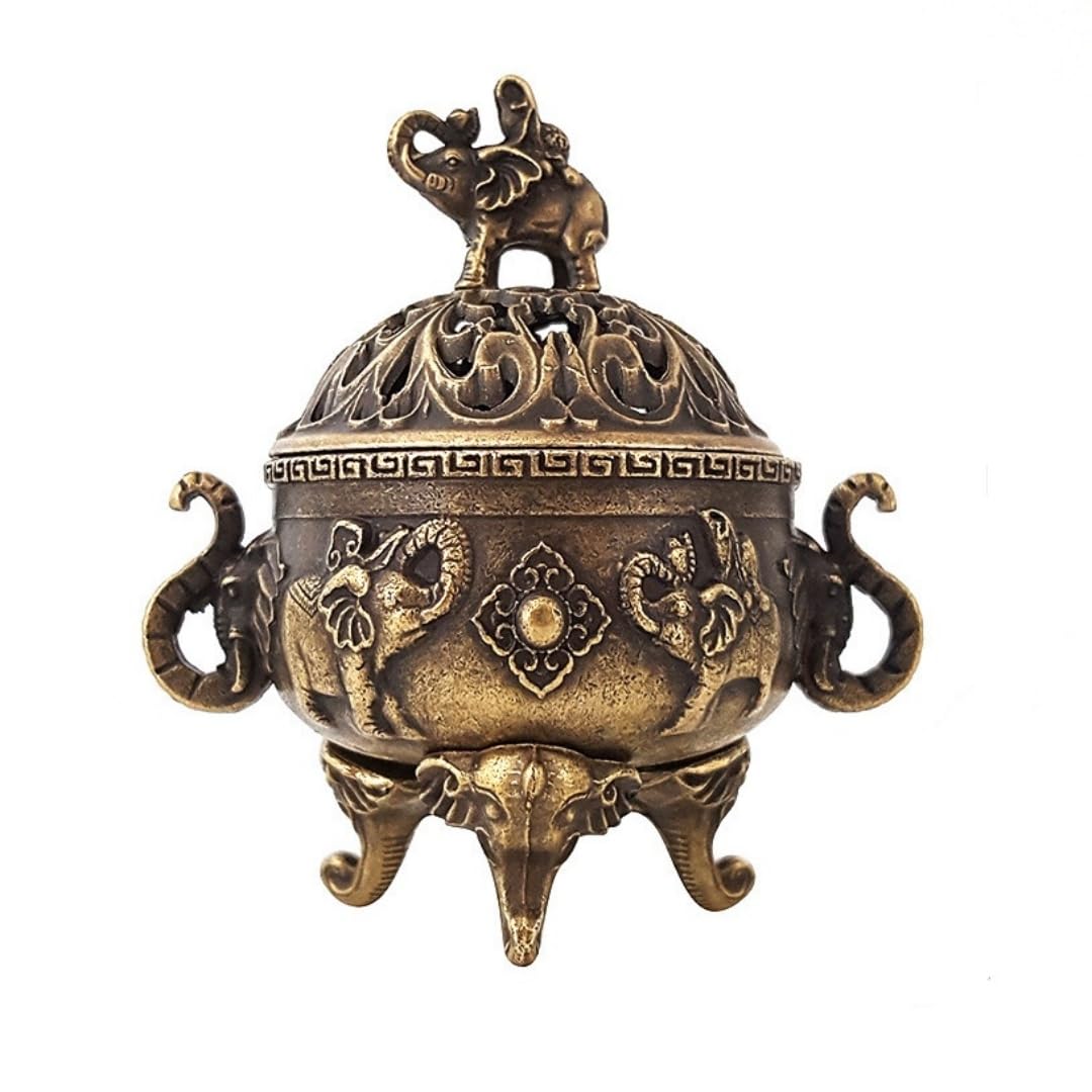 

SITEDAN Mini Incense Burner for Buddhist Altars, Incense Cone Holder, Antique-Style Alloy Incense Burner Dish, Relaxation, Soothing, Meditation,