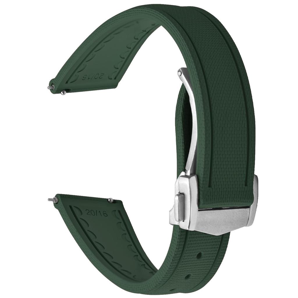 Premium FKM Rubber Sailcloth Watch Strap Replacement Watch Band 18mm 19mm 20mm 21mm 22mm Quick Release Fit for Omega Relox 3