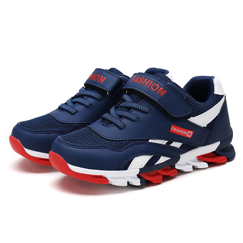 

2025 Velcro New Student Children s Casual Shoes Leather Boys Shoes Girls Mesh Medium and Older Children s Sports Shoes 40