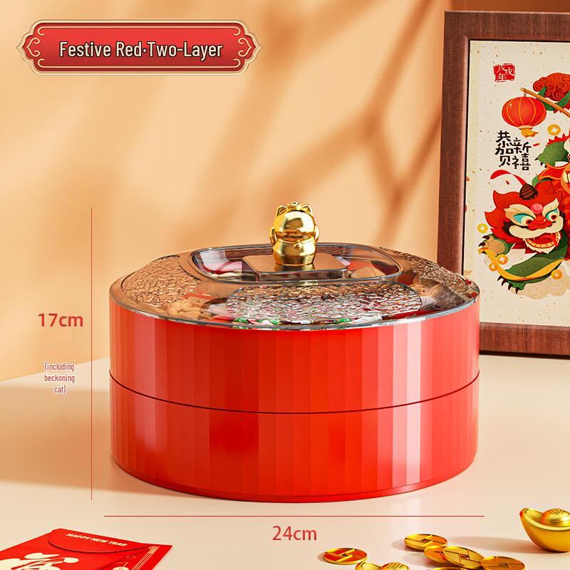 Bingyue Festive 2-Tier Fruit & Candy Tray