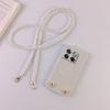 Pearl Chain Crossbody Lanyard Case For Oneplus ACE 2 Pro Bracelet Necklace Protective Camera Lens Cases For Oneplus ACE Soft Silicone Phone Back Cover