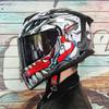 LVS Full Face Motorcycle Helmet Men Women Racing Style Glossy Colorful Design DOT Approved Size S M L XL