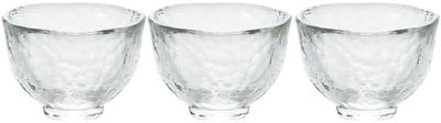 ADERIA Tsugaru Vidro Ochoco Transparent 70 ml Lot de 3 Micro-ondable Fabriqué au Japon Saké Saké Verre Verre Saké Froid Choko Saké Tasse Cadeau Élégant Présent