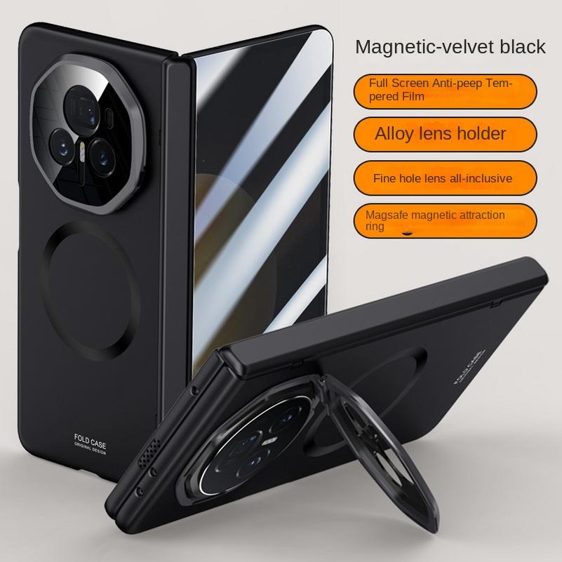 Magsafe Magnetic With Privacy Tempered Glass Flim Full Protect Case For Honor Magic V 3 Magic V3 Spring Hinge Holder Cover