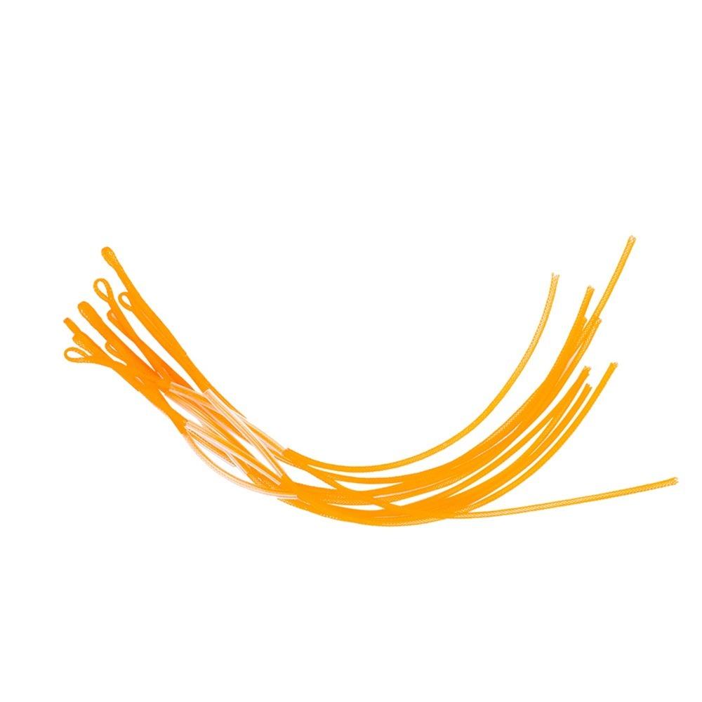 10PCS Durable 30/50LB Fishing Loops Connector Nylon Yellow and White Fly Loop Line 16cm Braided Fly Loop Fly Fishing