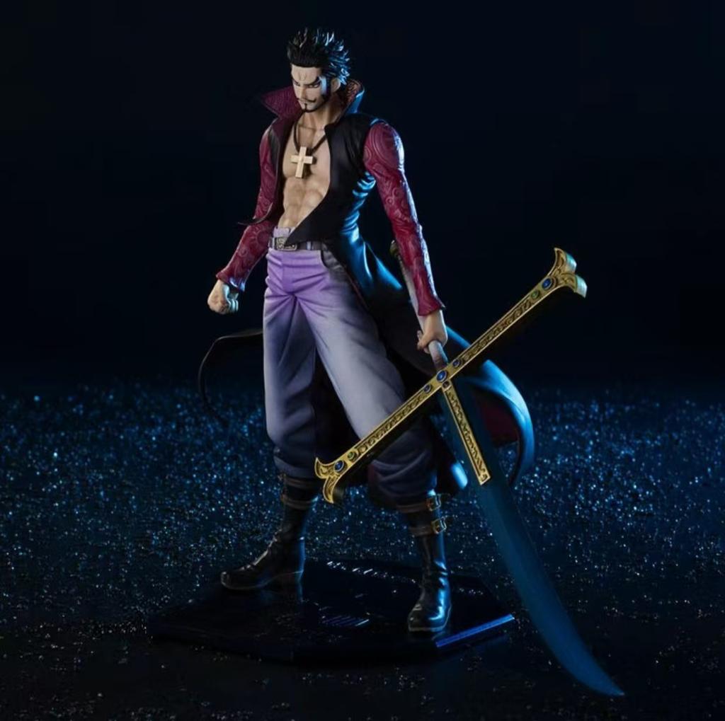 Anime One Piece Mihawk Dracule Hawk Eye Action Figure Statue Model Collection Toy Doll Christmas Gift