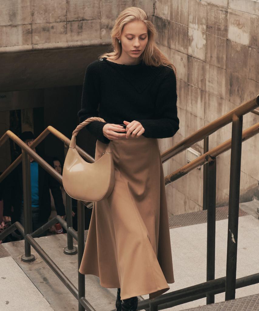 Artid Flare Long Skirt_Beige