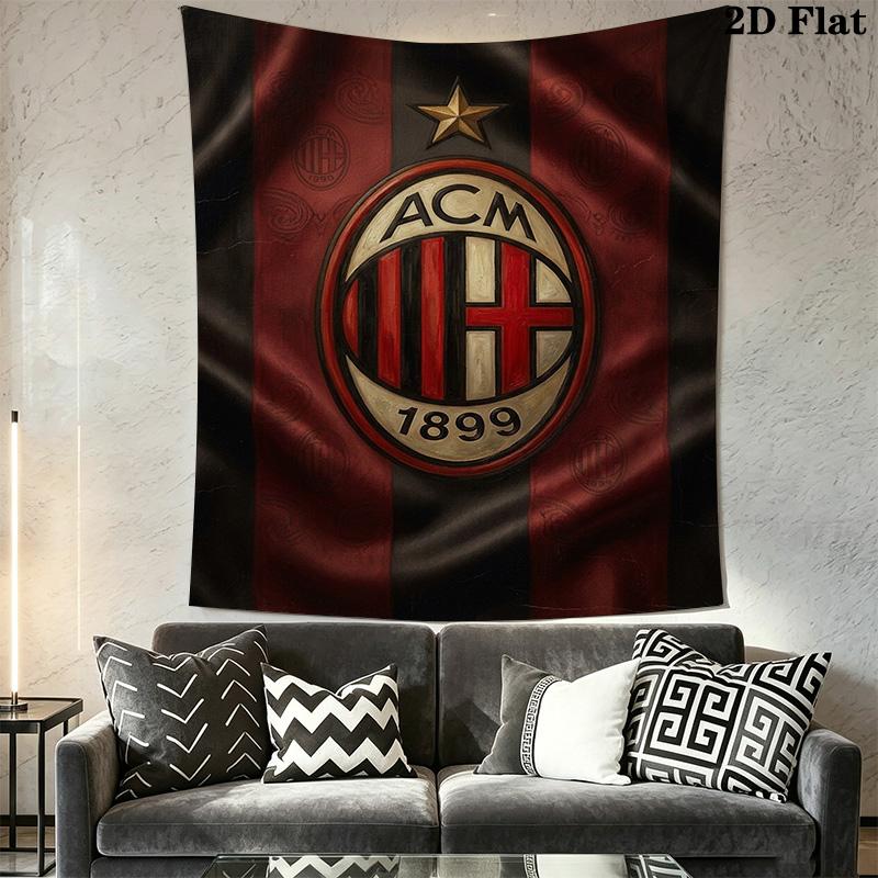 Ac Milan Crest Emblem Threepiece Set 1 Duvet Cover 2 Pillowcase Without Core Duvet Cover And Pillowcase Bedding Set Christmas Birthday Gift