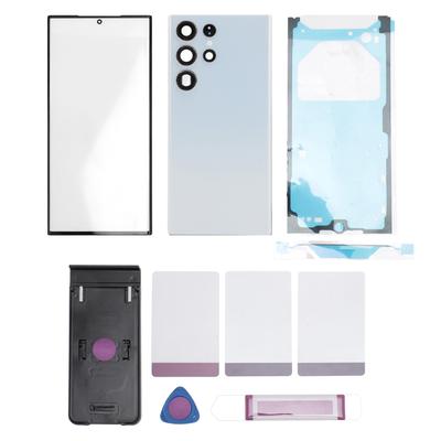 Phone Back Glass Cover Front Glass Outer Screen with Pre Installed Camera Lens Repair Tools