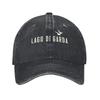Ferie ved Gardasjøen Italia demin Truckerhatt Pustende Design Luer Menn Menns Baseballcaps