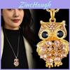 Animal Charm Necklace Alloy Pendant With Artificial Gemstones Gift For Women