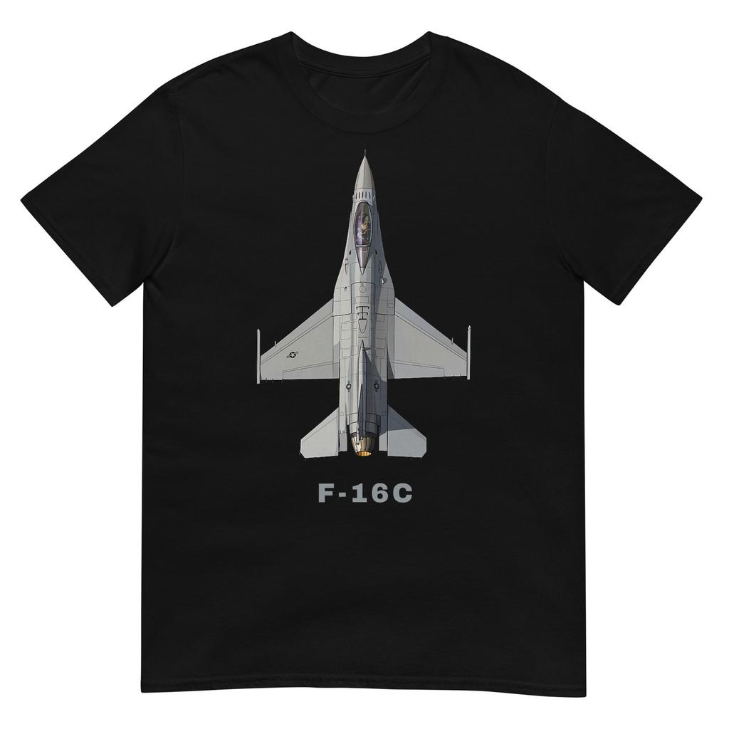 Militär der Vereinigten Staaten F-16C Kampfflugzeug T-Shirt Kurzarm Lässig 100% Baumwolle Shirt