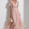Spring and Summer New Sexy Deep V-neck Long Waist Pendulum Solid Color Women's Dress
