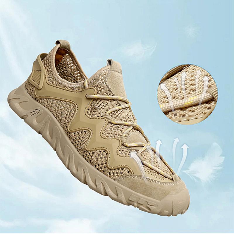 Men's Shoes, Summer Trend Hollowed Out Breathable Mesh Shoes, Casual Sports, Men's Cool and Fashionable Casual Shoes