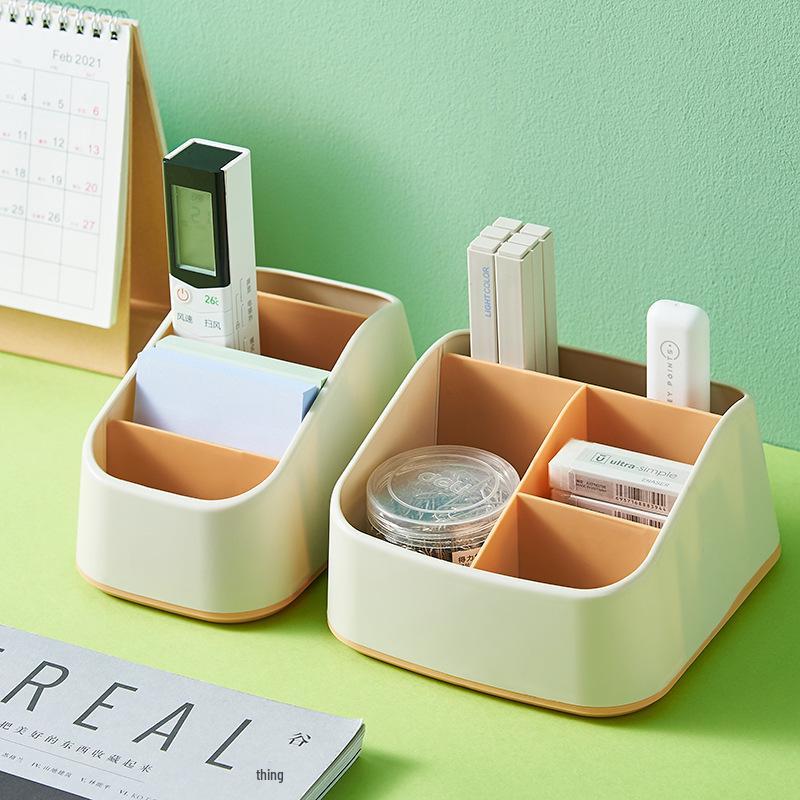 Desktop Stationery Organizer with Compartments for Markers, Paper Clips, Staples, Erasers, and Charging Cables