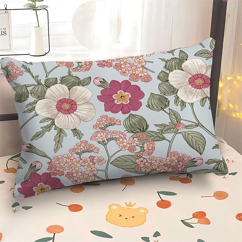 European Plant & Flower Pillowcase with Nordic Geometric Design Rectangular Sofa Cover Customizable