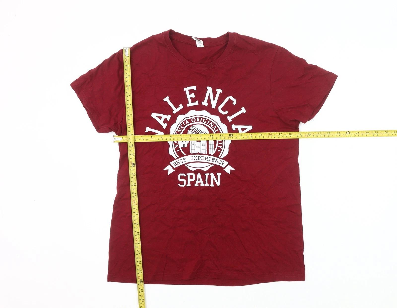 

Roly Womens Red Valencia Spain Print T-Shirt Size M Cotton Crew Neck 4XL