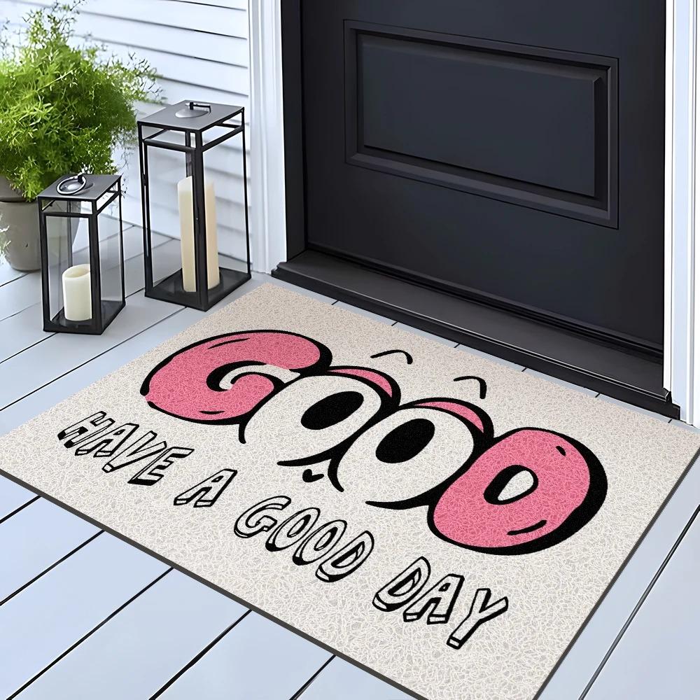 Funny Welcome Mats Simple and Cute Pattern Door Mat Outdoor Mat Doormat Outdoor Indoor Entrance Front Door Mat