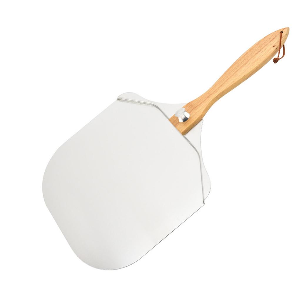 Cake Spatula Baking Tool Sturdy Wooden Handle Easy To Store Wooden Handle Transfer Pizza Spatula