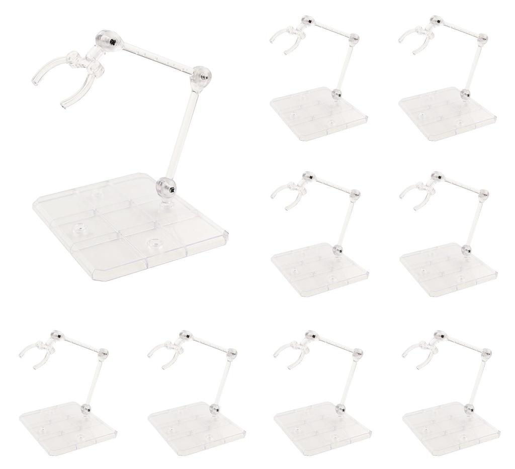 Koundeneko Figure Plastic Model 3mm Scale Action Adjustable Figure Action Doll Plastic Model Pedestal Stands, 8-Piece Set, Stands, Axis, 1/144 Base,