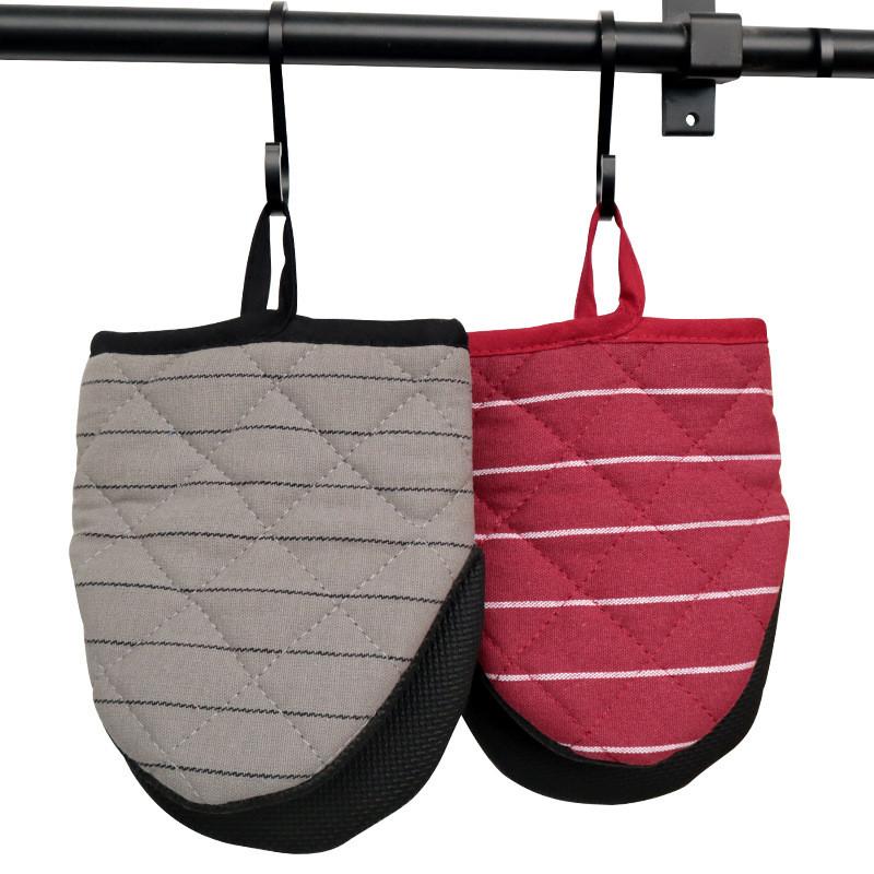 1Pc Striped Duckbilled Cotton Baking Tool Insulation Mitt Home Kitchen Bakeware Microwave Oven Glove