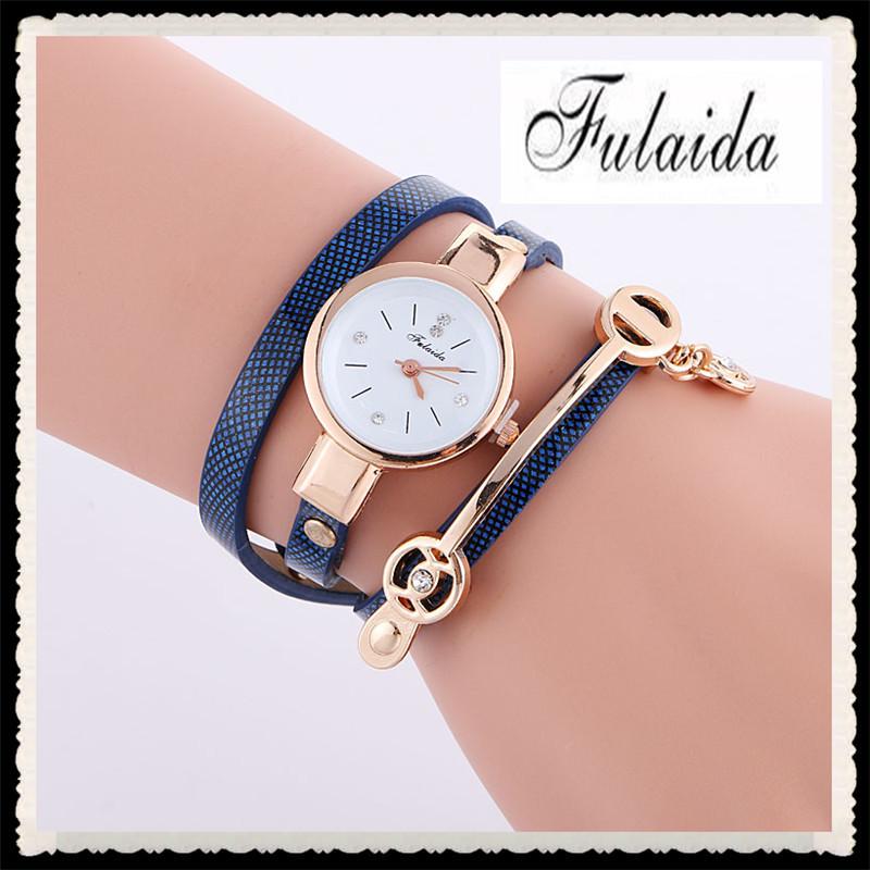 

Модные женские часы-браслет с обмоткой и стразами, кварцевый механизм Factory Direct Price