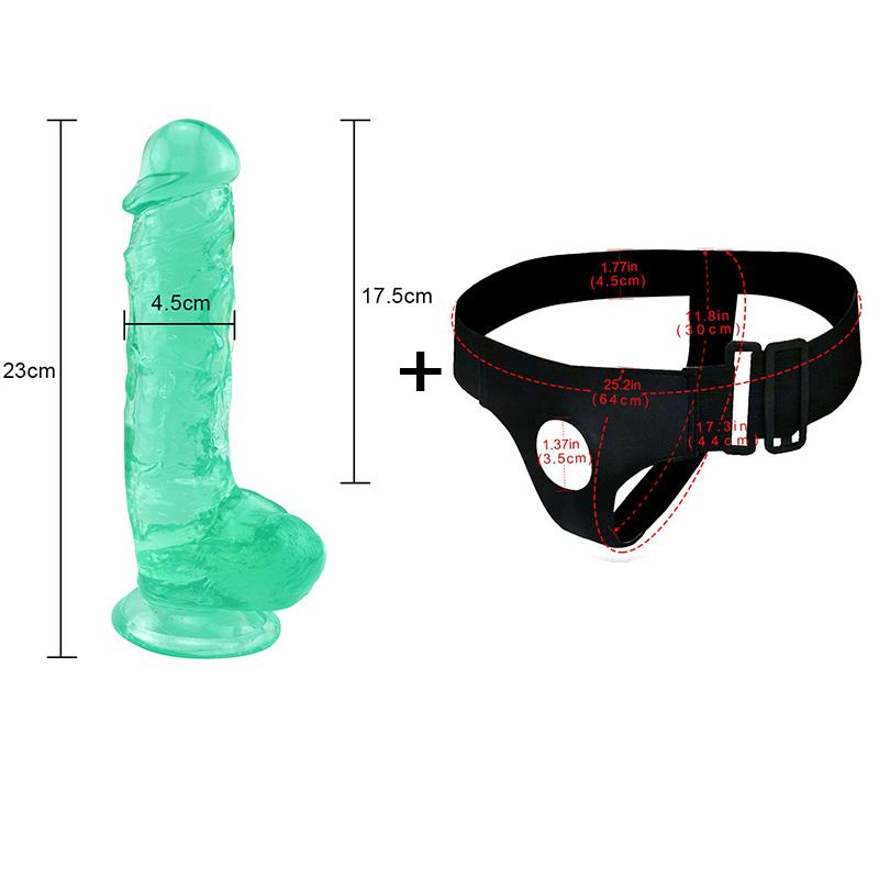 RUNYU Strap On Pantaloni Dildo realistici per donna Uomo Coppie Mutandine Strapon Dildo per lesbiche Gay Gioco per adulti Prodotti giocattolo del sesso