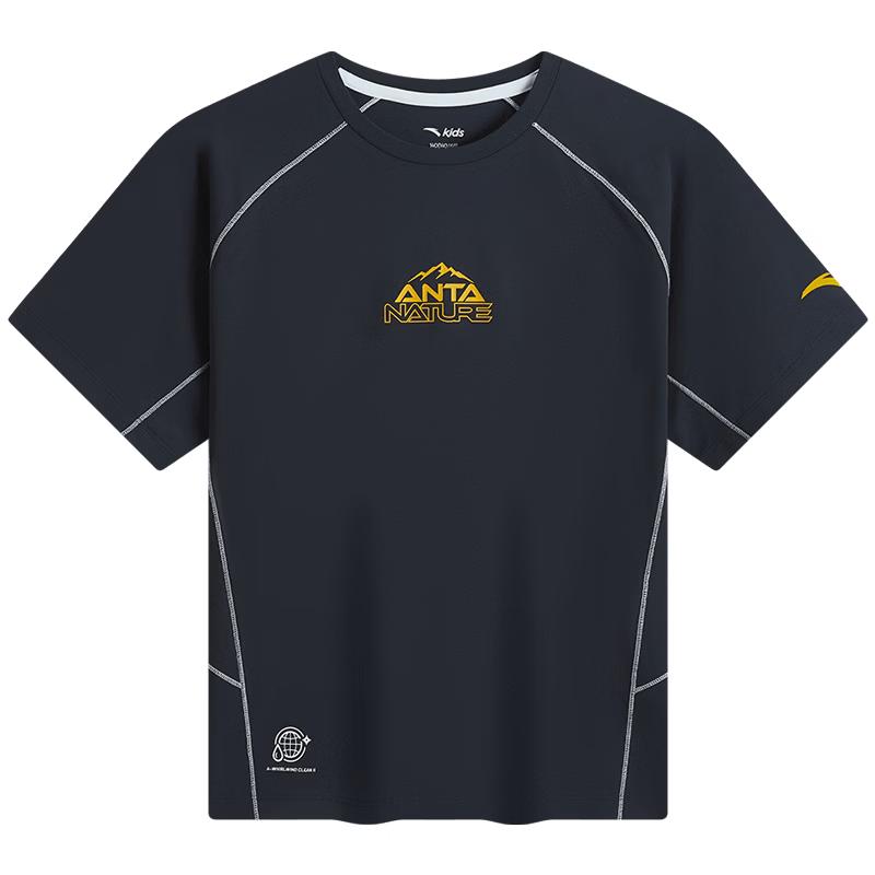 Anta Kids  Unisex Sport Knit Short Sleeve T-Shirt A72626112 170 полуночно-синий
