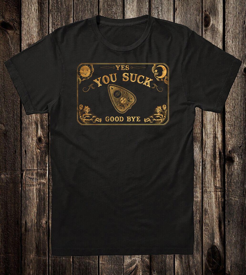 Retro Halloween Tee T Shirt Victorian Goth Witch Ouija Board You Suck XXXXL