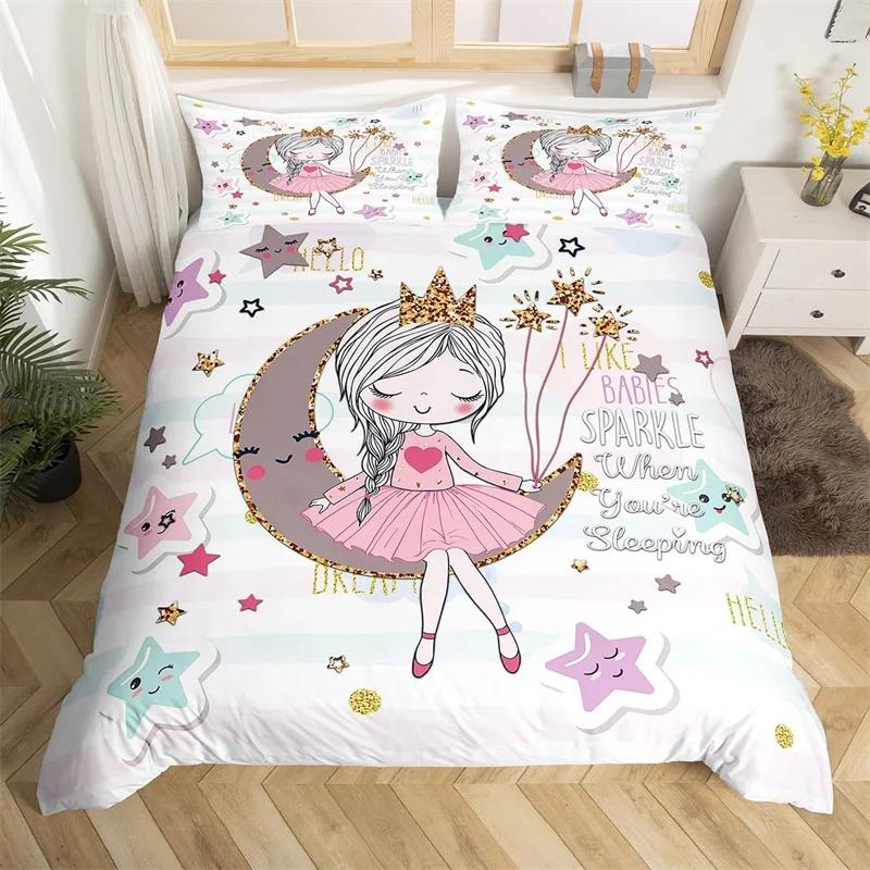 Comforter Ballet Ballerina Rose Flower Bedding Set Cute Little Dancers Comforter Twin King For Girl Gymnastics Lover