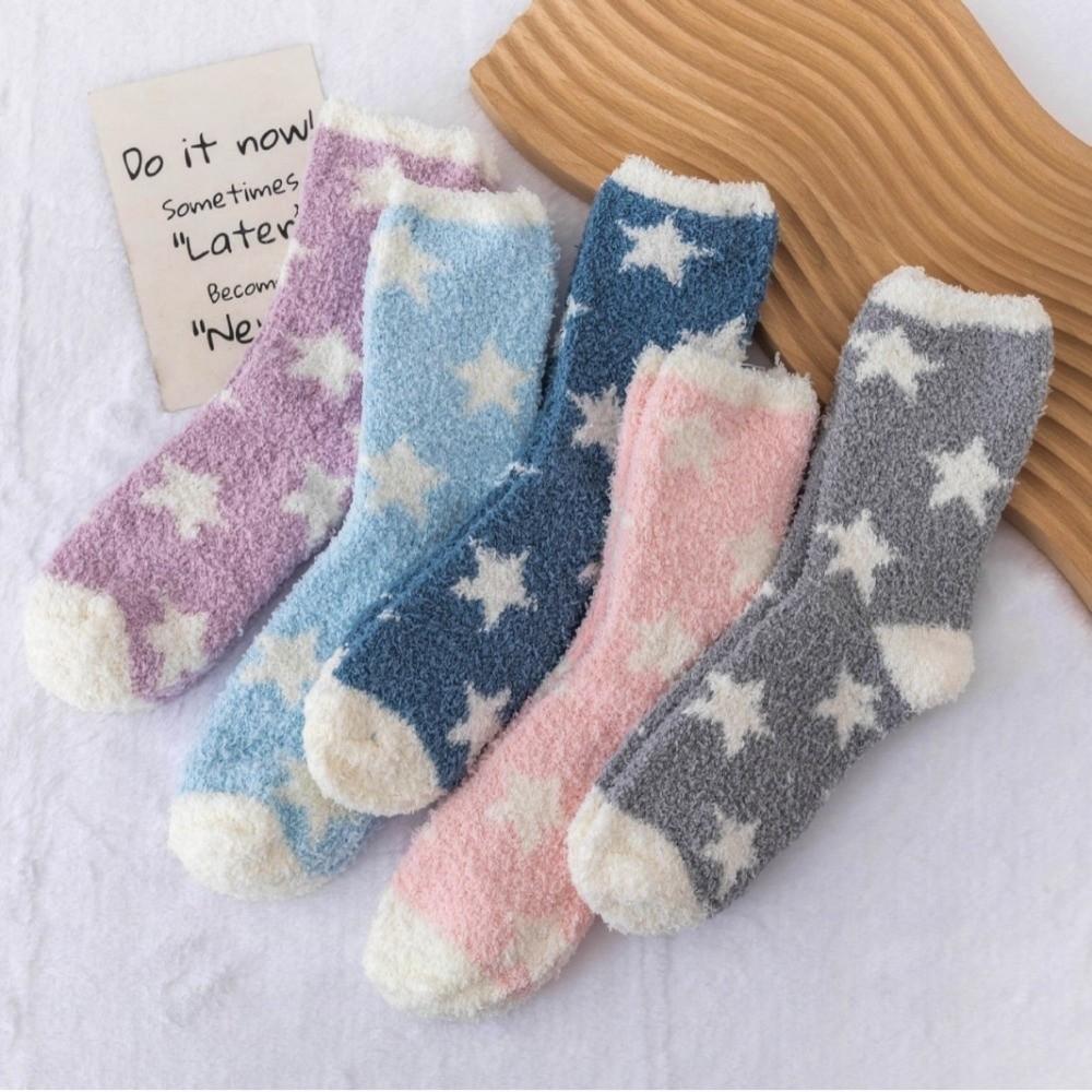 Breathable Coral Fleece Socks Thickened Middle Tube Socks New Floor Socks for Women