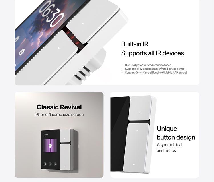 Tuya Smart 3.5" Touchscreen Switch with Infrared Control for AC & TV