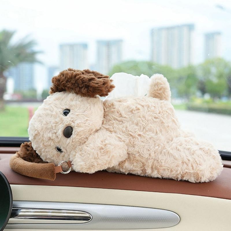 Dog Shaped Wall Mounted Tissue Box for Home Decoration Hanging Car Paper Towel Holder Home Decoration Accessories