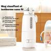 Chauffe Biberon Nomade Portable,Pièce verre amovible,Coque alimentaire,Protection surchauffe,Réservoir acier 316