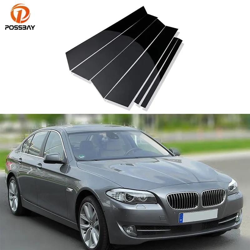 6ks Sloupky pro auto Sloupky na dveře Vnější obložení dveří Krycí samolepky pro BMW řady 5 F10/F11/F07 2010-2016