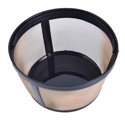 100 Mesh Coffee Filter Stainless Steel Coffee Filter Permanent Basket Style Reusable Golden Tone Coffee Filter