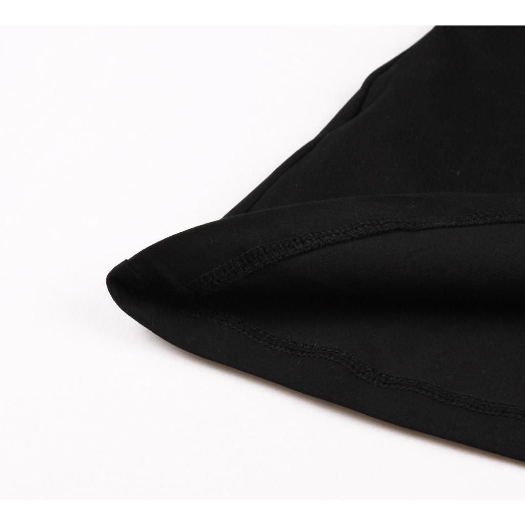 GMXIA Hepburn Style Sub Cut Black Waist Waist Seven-point Sleeve Vintage Elegant Swing Women's Dress Cotton