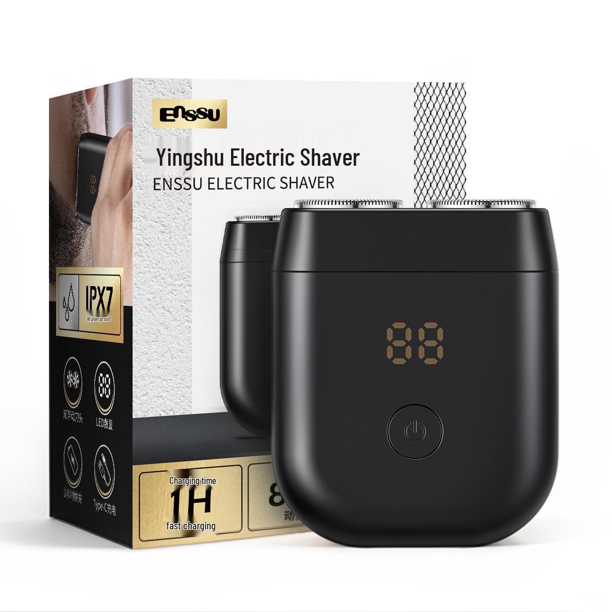 ENSSU Sakura Shu Portable Men s Electric Shaver: Ultra-Clean, Rechargeable, Waterproof, Washable Razor.