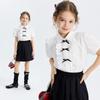 Conjunto de Camisa Preppy y Falda Plisada para Niñas Fuloumi