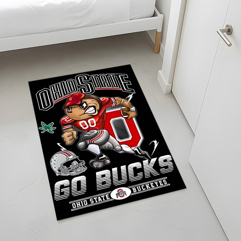 Buckeyes dello Stato dell'Ohio (1) Tappeto Adatto Per Soggiorni Camere Da Letto Stanze Dei Computer Aree Da Pranzo E Posizionamento Sotto Tavoli E Sedie Anche Una Scelta Ideale