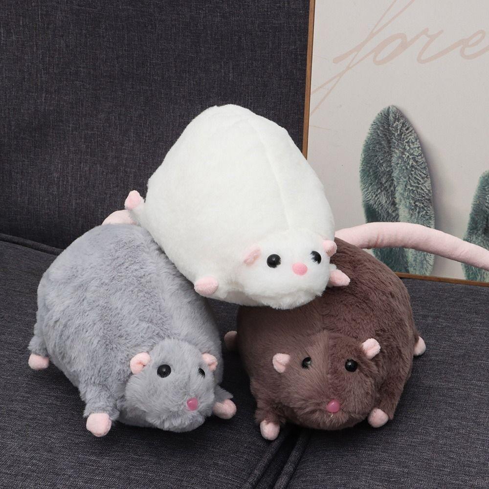 Plush Flower Branch Rat Doll 30/45/90cm Animal Figure Creative Mouse Doll  Kids Gift Birthday
